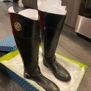 Tory Burch Teresa leather black riding boot